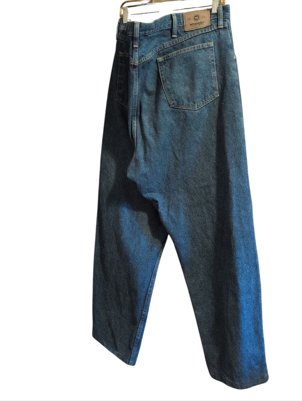 Wrangler Men’s 44x32 Blue Denim Jeans Relaxed Fit Vintage USA Cowboy Western